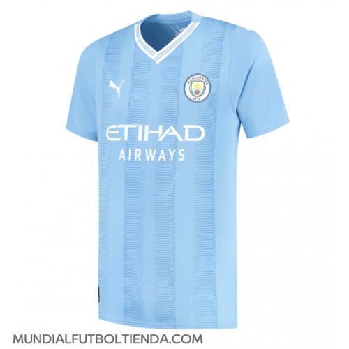 Camiseta Manchester City Primera Equipación Replica 2023-24 mangas cortas